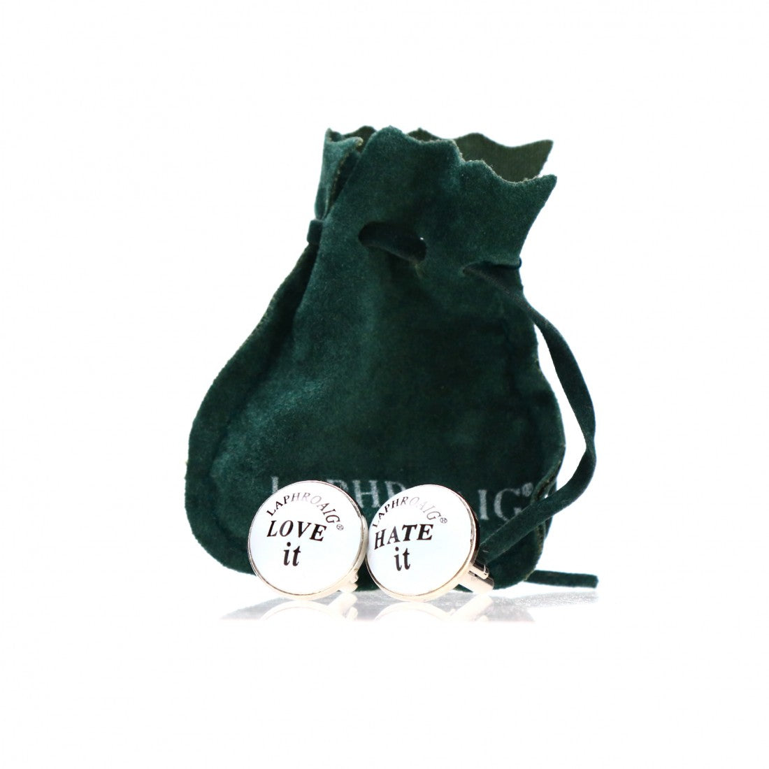 Laphroaig Whisky 'Love it, Hate it' Cufflinks